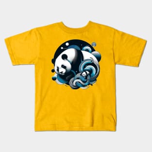 Panda in modern art Kids T-Shirt